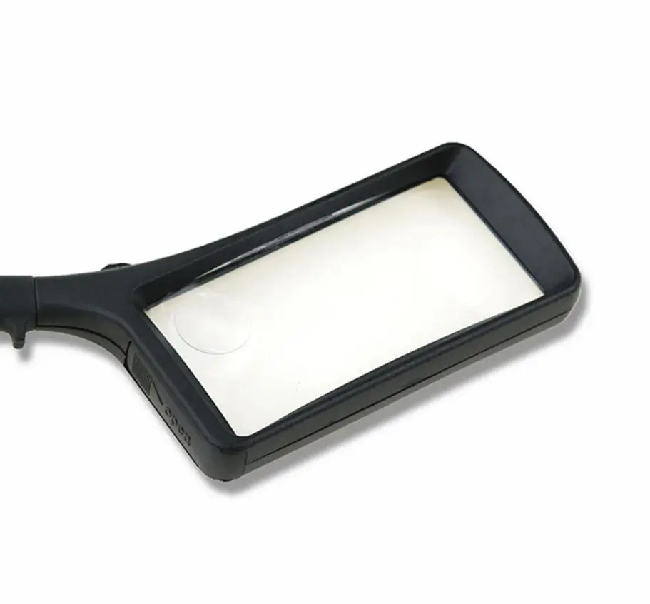 Lente d'ingrandimento da lettura portatile educativa con lente 2 volte 100x50mm Lente d'ingrandimento regalo giocattolo per osservazione degli insetti per bambino anziano