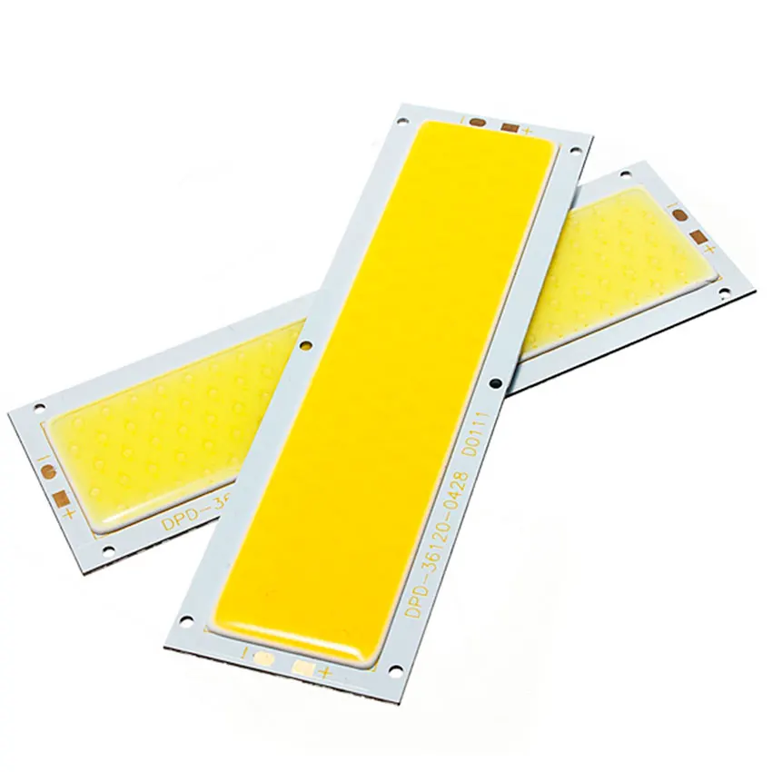 10 sztuk/partia Ultra Bright DC 12V 14V 10W LED COB taśmy lampy światła żarówki dla majsterkowiczów 1000lm ciepły czysty biały 126x36MM