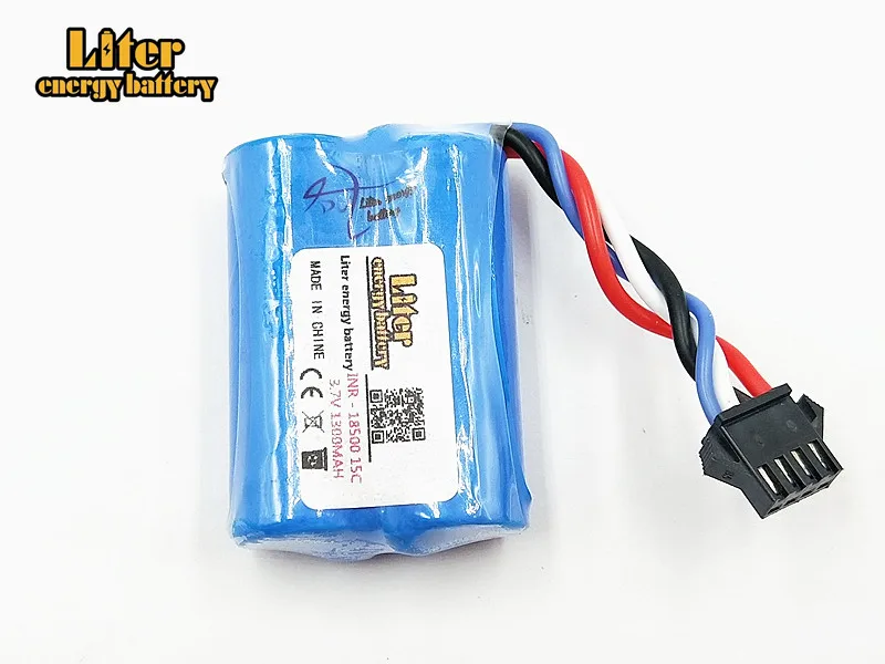 

10pcs/lot 3.7V 1300mAH 15c Lithium battery You Di UDI001 remote control boats remote control boat ring odd 960 4P 18500