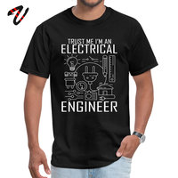 2024 Popular T-shirt 100% Cotton Men Tops T Shirt Trust Me I Am an Engineer Geek Quote Tees High Street Black White Tshirt Funny