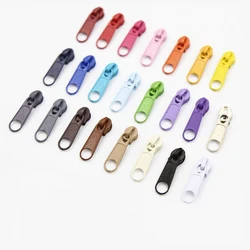 Alipress 50PCS/lot 3# Nylon Coil Zipper Slider DIY Zipper Puller Head For Sewing Tailor Tools 23 Colors 3-008