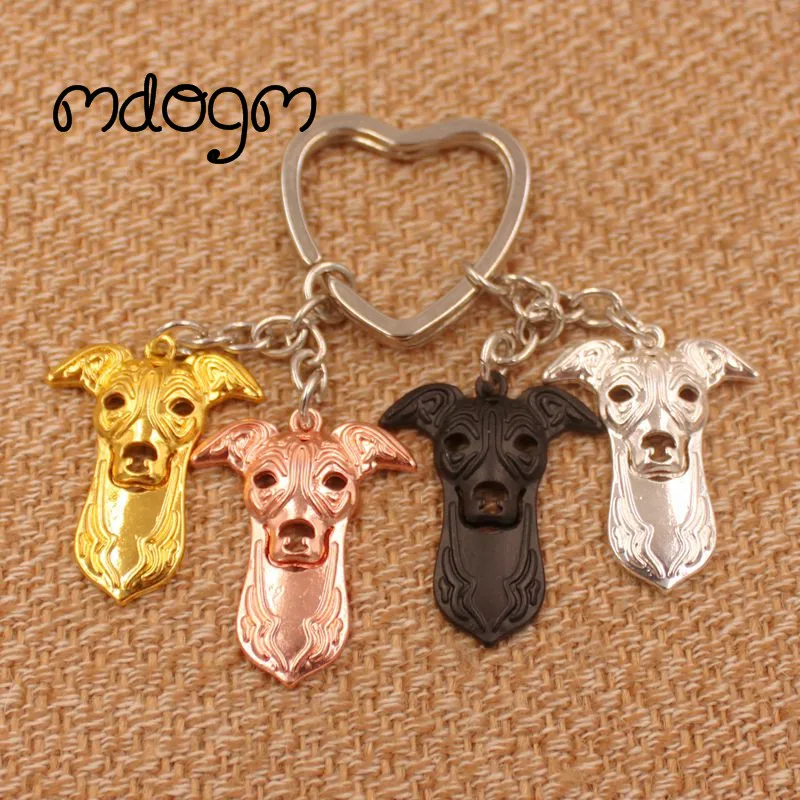 Cute Greyhound Dog Animal Purse Handbag Metal Pendant Keychain For Bag Car Women Men Girls Key Ring Love Jewelry K134