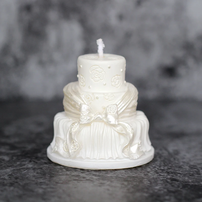 Silicone Mold for Soap Candle Making 3D Cake Shape Handmade Craft Resin Clay Moulds Chocolate Fondant Cake Decorating Tool