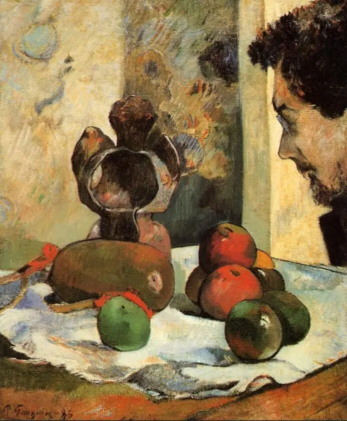 

High quality Oil painting Canvas Reproductions Still Life with Profile of Laval (1886) by Paul Gauguin hand painted