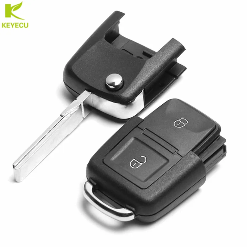 KEYECU Relacement Folding Remote Key Fob 1J0 959 753 N 2 Button 433 MHz ID48 For Volkswagen PASSAT GOLF MK4 ,Skoda Octavia ,Seat