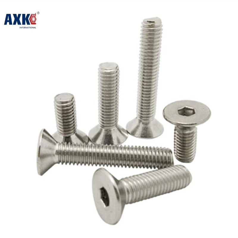 Vis Axk 20pcs M6*10/12/16/20/25/30/40/50/60 A2 Stainless Steel Torx Flat Countersunk Head Tamper Proof Security Screw Screws