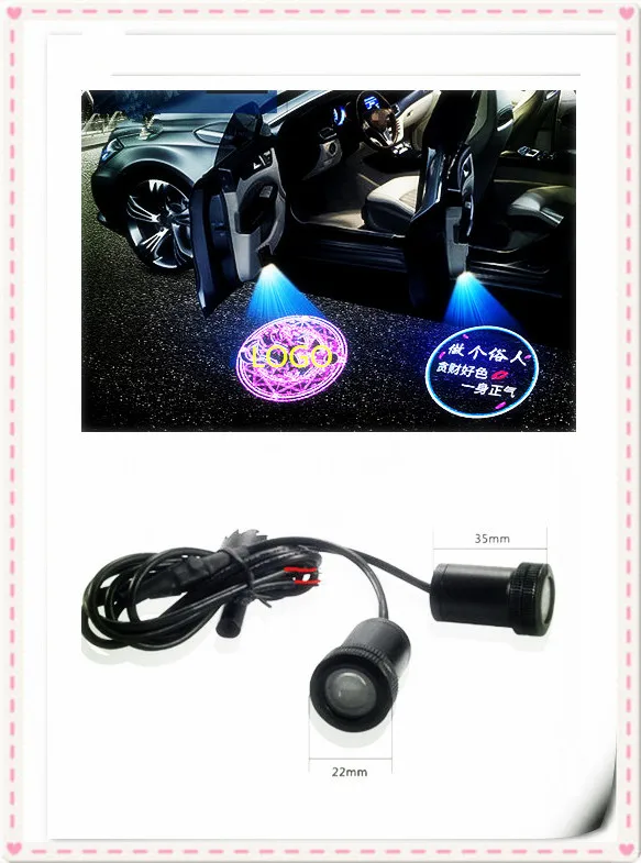 2 Pcs LED Car Door Lamp welcome logo projection Light for Lexus LF-Gh SC IS250C HS SC430 LS600h