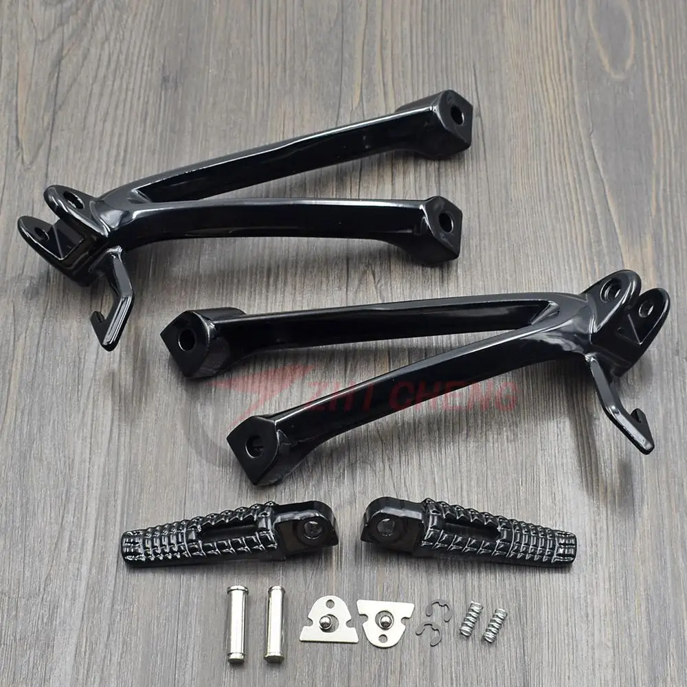 Motorcycle Footrest Set Rear Foot Pegs Bracket Mount For Suzuki GSXR600 GSXR750 2006 2007 GSXR 600 750 K6 K7