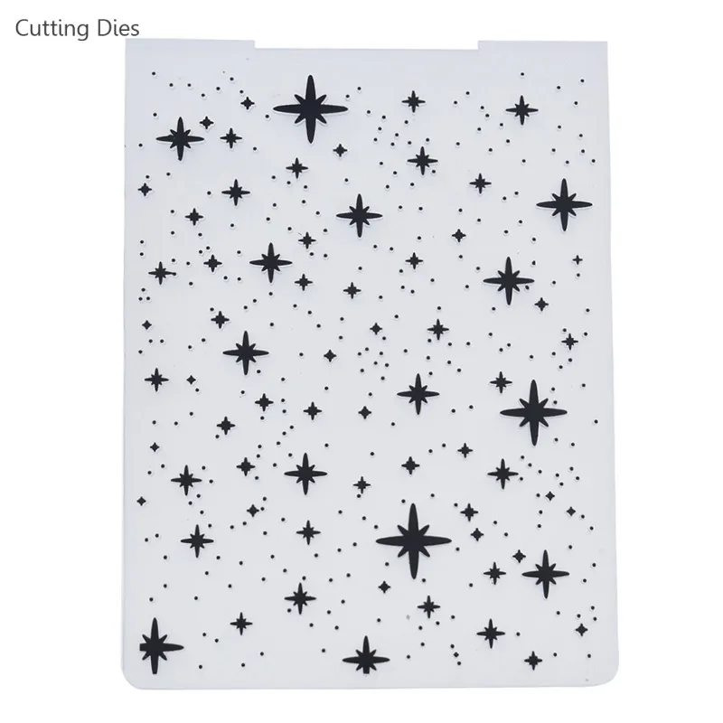 Star Pattern Plastic Embossing Folder For Card Scrapbooking Photo Album Paper Making Craft Template Mold