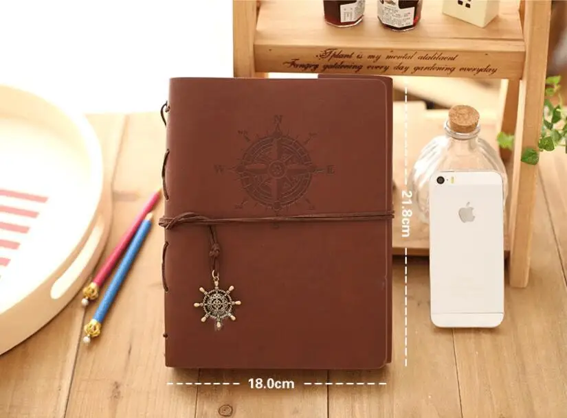 High Quality 8 inch Photo Album PU Leather 30 Sheets Black Khaki Paper Vintage Notebook Diary Wedding/Birthday Gift 21.8x18.0cm