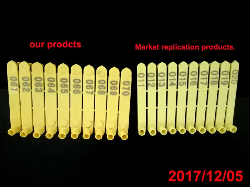 100pcs custom-made Export quality  ear Tag (74mm x 11.5mm)  for Sheep or small animals (not Market replication products)