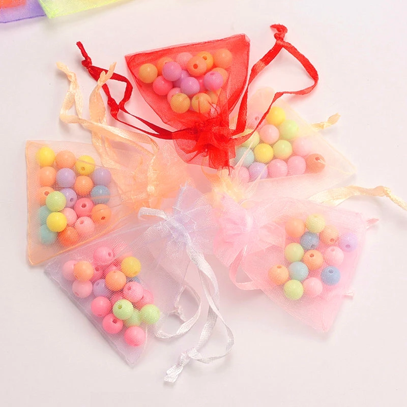 Wholesale 16 color 100pcs/lot 9*12cm organza Christmas wedding gift bags candy bag jewelry packing drawable organza bags&pouch
