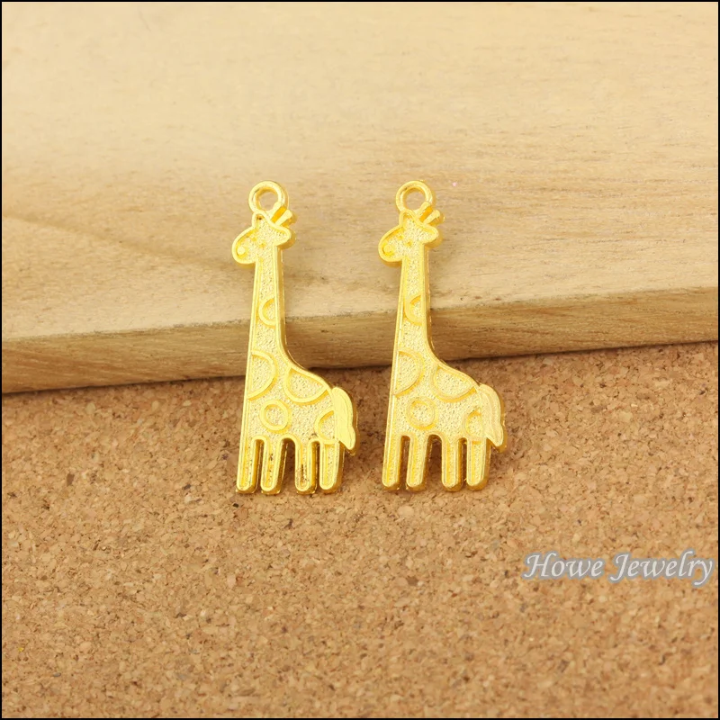 

110PC new fashion deer pendant gold plated fits for European Charm Bracelet DIY jewelry findings 80097