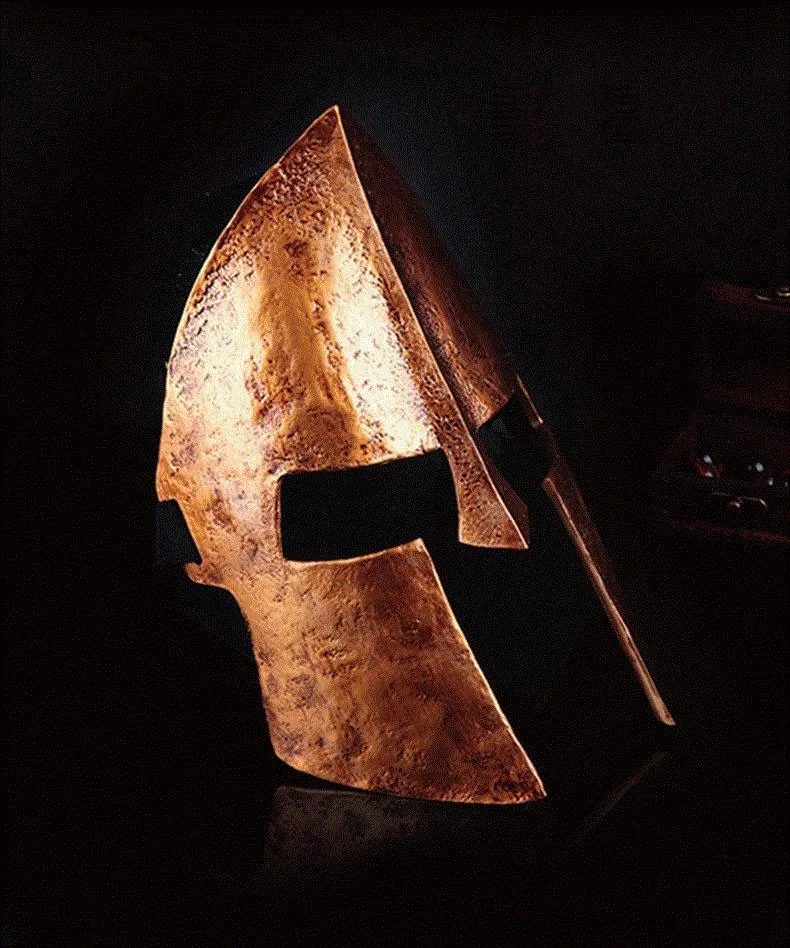 Halloween Movie Theme Collector's Edition of the 300 Sparta Golden Helmet Mask Plastic Toy