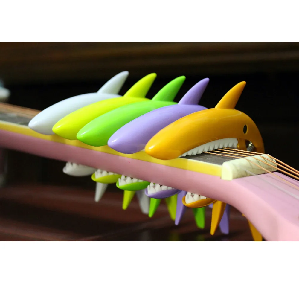 SOACH new plastic personality shark capo multiple color options ukulele Guitar Parts & Accessories