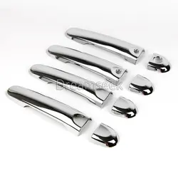 Door Handle Cover For 2014-2017 Nissan Sunny / Versa Note ABS Chrome Molding Trim Bezel With Smart Keyhole