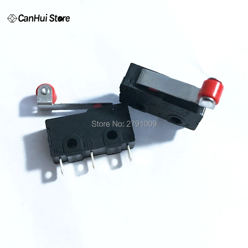 10 Pcs Mini Micro Limit Switch Roller Lever Arm SPDT Snap Action Roller Switch N/O N/C 5A250VAC KW11-3Z Mini Micro Switch Hot