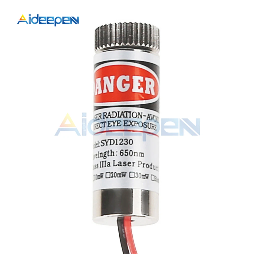 Verstelbare Beam 650nm 5mW Rode Lijn Laser Module Hoofd Glas Lens Focusable Industriële Klasse 3-5V