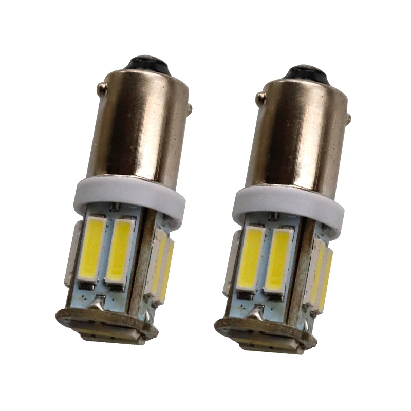 20 PCS BA9S T4W 10 SMD 7014 7020 LED 10SMD Auto interior indicator side market light DC12V White Wholesale Adebayor