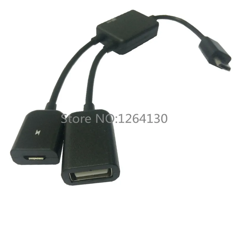 Micro USB 2,0 Host OTG disco Flash Cable con poder USB para Galaxy S3 S4 Note3 cargar el teléfono en mismo tiempo