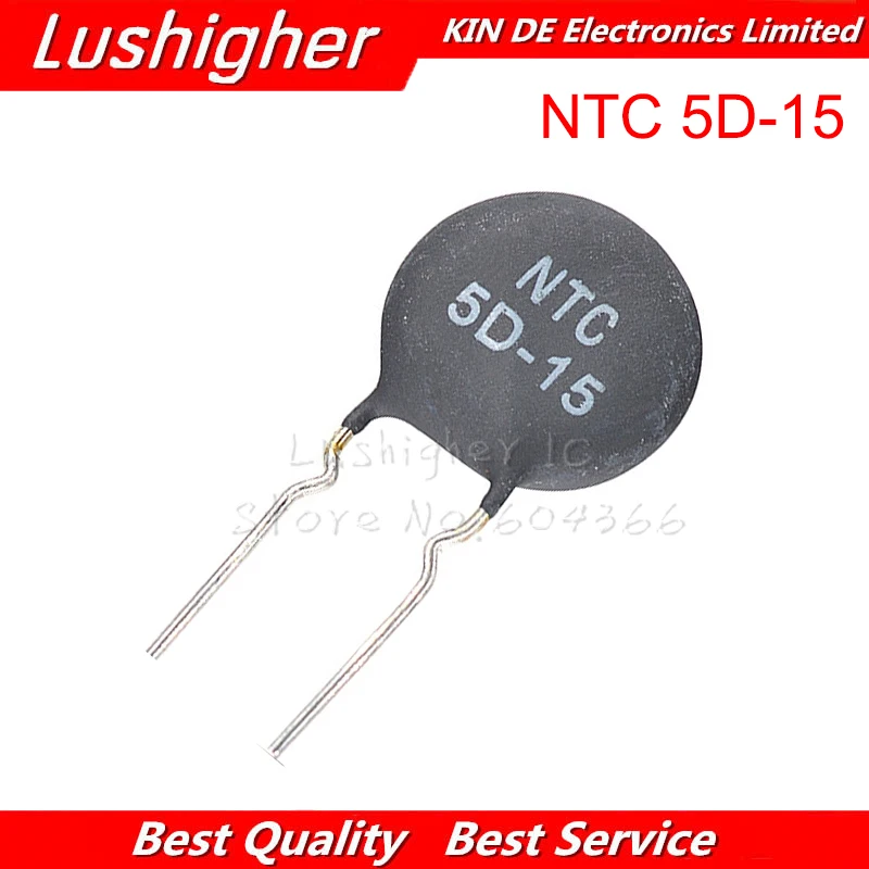 Resistor térmico ntc 5d-15 5d15 do resistor do termistor de 10 pces