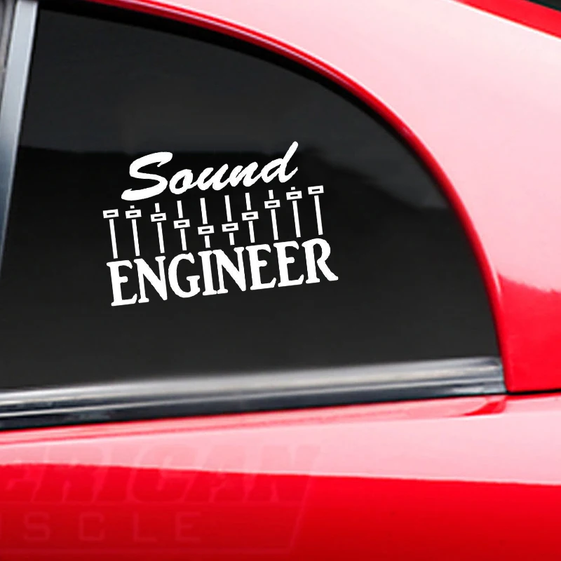 Sound Engineer Decal Sticker Music Mixer Sub Woofer Drums Guitar Bass Keyboard Handsome And Cool Stickers