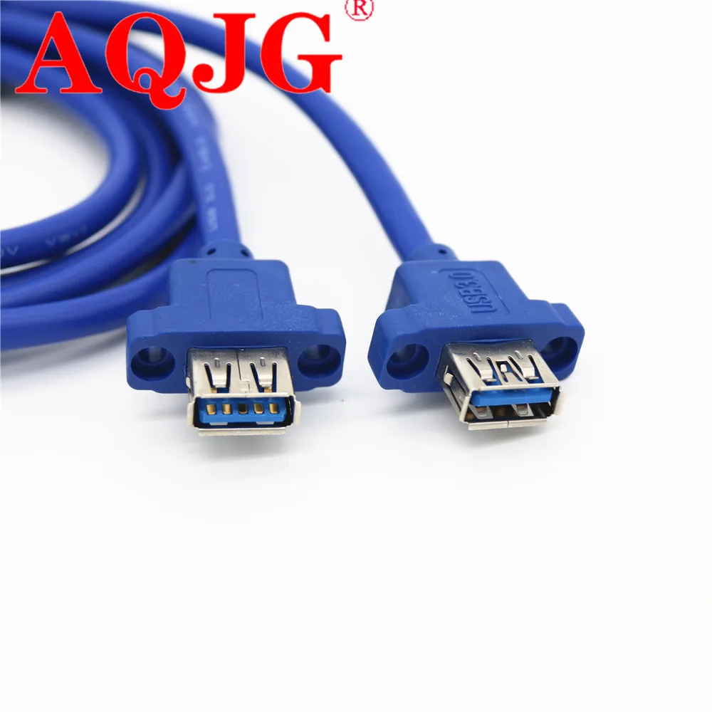 2 x USB3.0 Dual Port USB 3.0 Female Screw Mount Panel Type to Motherboard 20Pin Cable PC Case cables 20 pin 30cm 50cm 75cm