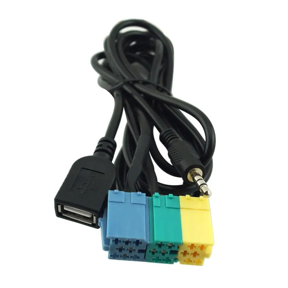 2 in1 3.5MM + USB Plug Audio Adapter Cable Kia Aux CablePlayer to MP3 For Hyundai Kia Sportage