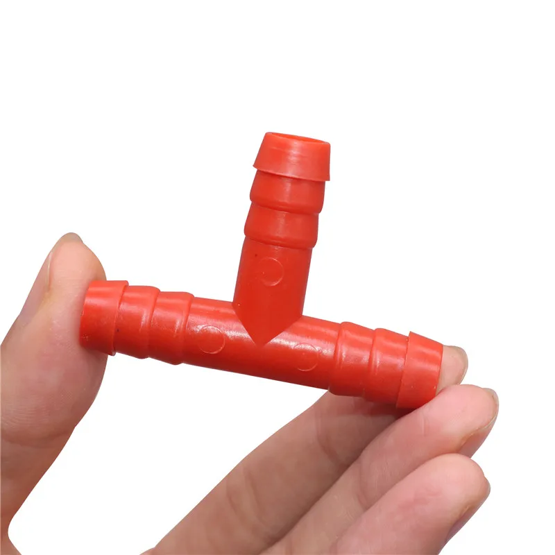 10 Pcs Plastic tee Hose fitting Three-way pipe 51mm*25mm*9mm Poultry livestock feeding rabbit nipple drinker installation