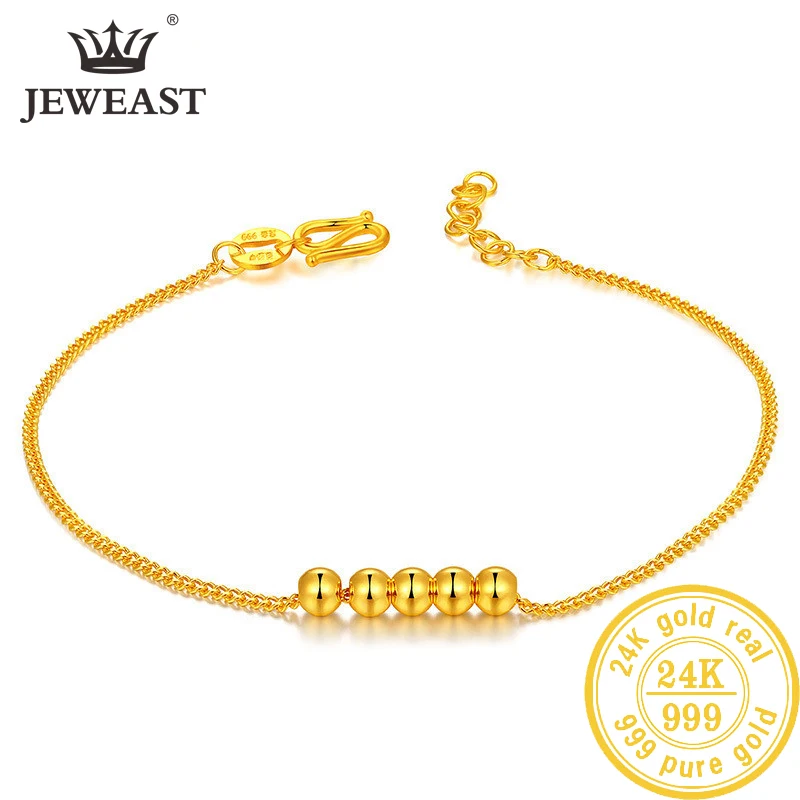 

BTSS 24K Pure Gold Bracelet Real 999 Solid Gold Bangle Upscale Beautiful Romantic Trendy Classic Jewelry Hot Sell New 2023