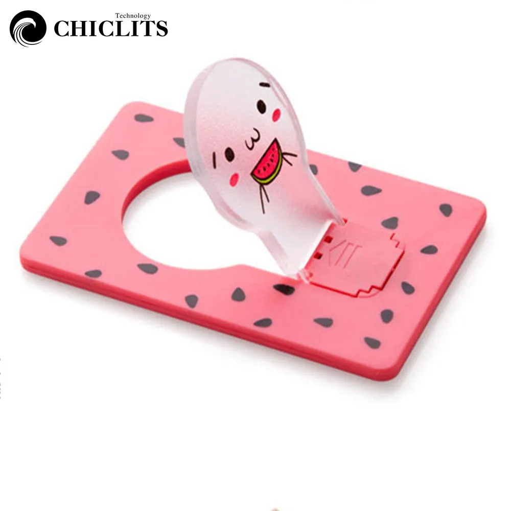 CHICLITS Cute Mini LED Card Night Light Portable Pocket Lighting Children's Bedroom Bedside Desk Lamp Camping Christmas Kid Gift