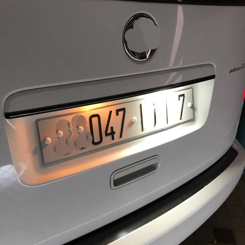 2Pcs Car 18LED Error Number License Plate Light Lamp For VW Touran Passat Cimousint B5.5 SKODA Superb 1 3U B5 Car Accessories