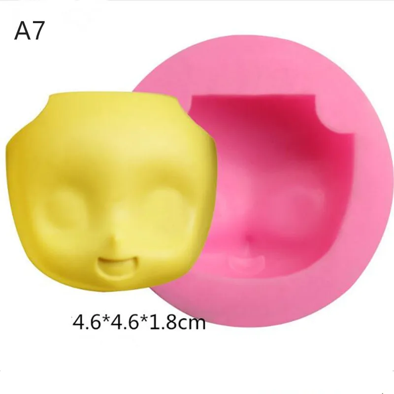 1 PC Baby Face Silicone Soap Mold Girl Human Shape Fondant Cake Mold Handmade Resin Clay Baking Cooking Tools