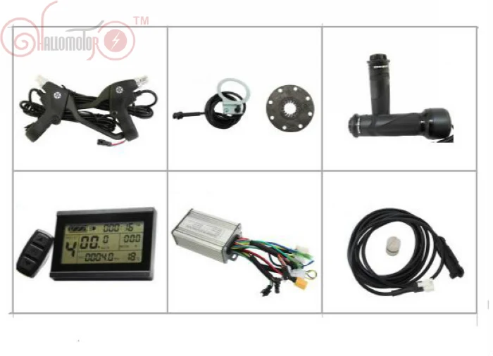 ConhisMotor 24V/36V 250W 350W Ebike Controller Set With  LCD Display Twist Throttle PAS Speed Sensor Brake Lever