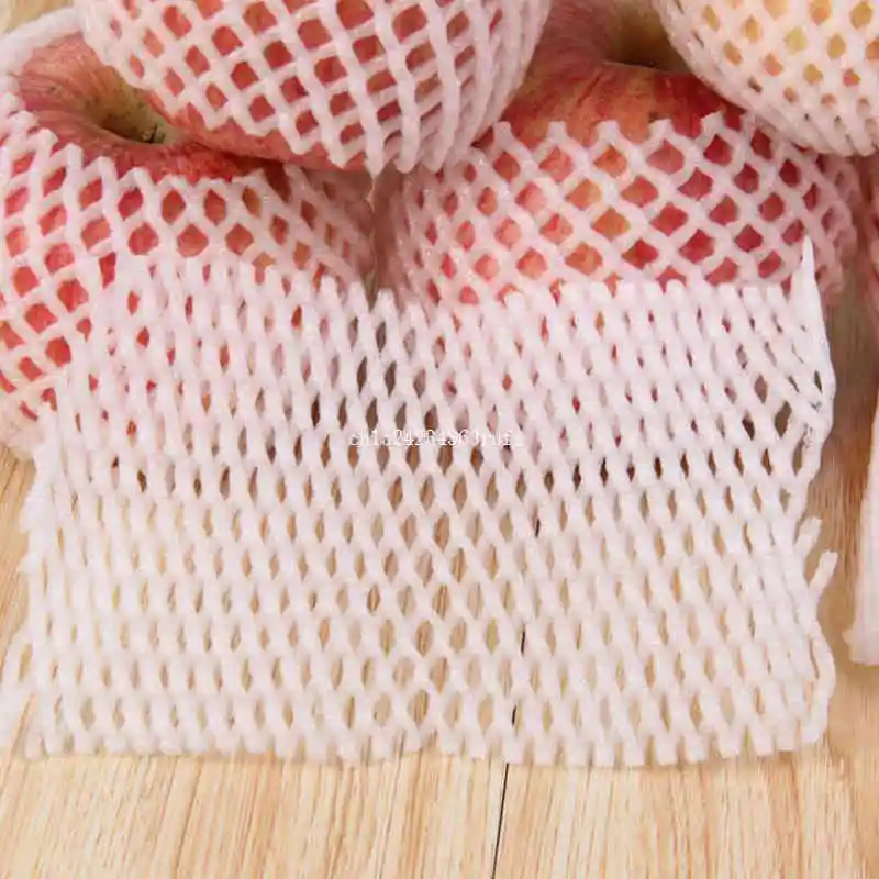 1000pcs White EPE Foam mesh sleeve net thick fruit foam sleeve net for apple packing material pear pack package 12cm*7cm