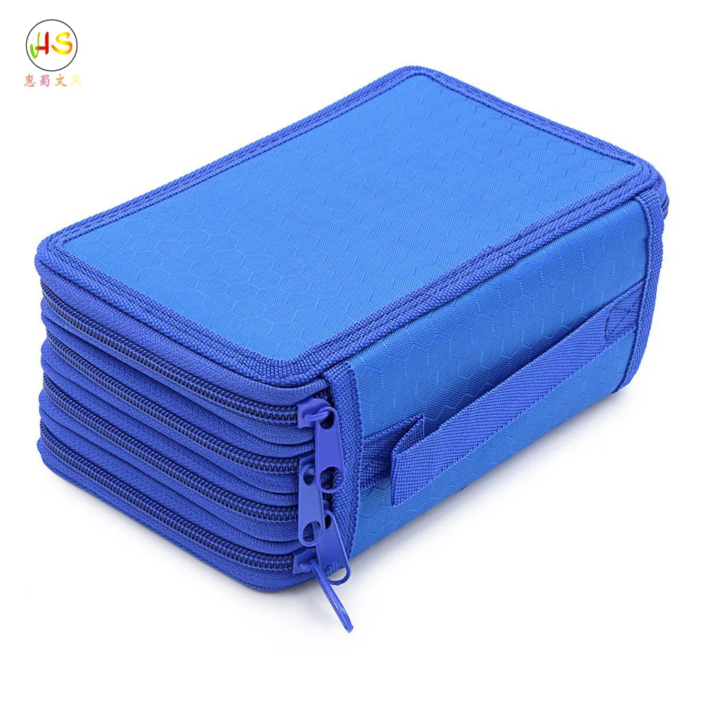 Professional Coloring Four-layer Pencil Bag Square Sketch Color Pencil Case 72 Holes Pencil Pouch