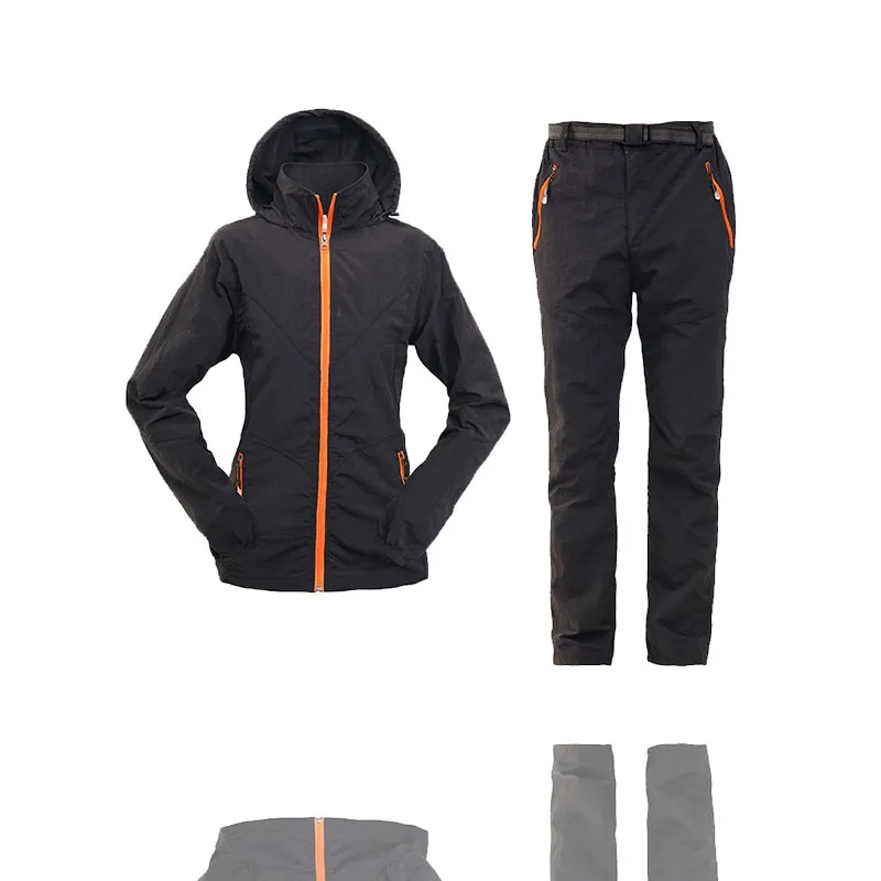 Camping Wandern Kleidung Set Outdoor-Sport Männer Frauen Sommer Sportswear Anzug Mit Kapuze Jacken Hosen Schnell Trocken Atmungs Set ST01 – Detail 31