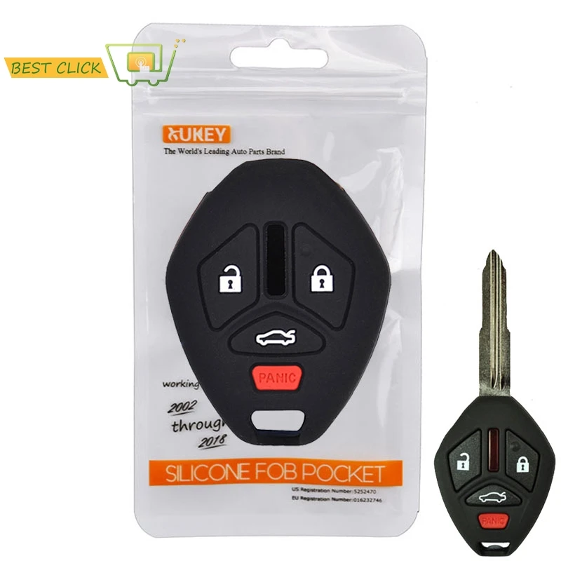 Silicone Car Key Case For Mitsubishi Eclipse Galant Lancer EVO Outlander sport Cover Keyless Remote Fob Shell Jacket Protector