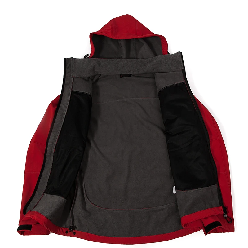 Imagem -03 - Cabolsa de Caminhada com Capuz Térmico Impermeável para Homens Jaqueta Softshell Ski Trekking Roupas de Acampamento com Capuz Impressão Personalizada Novo