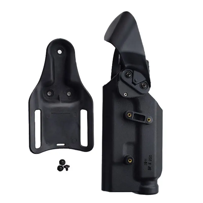 Gun Holster Tactical 1911 Gun Carry with Flashlight Waist Pistol Belt Holster Hunting Shooting Right Hand Gun Case