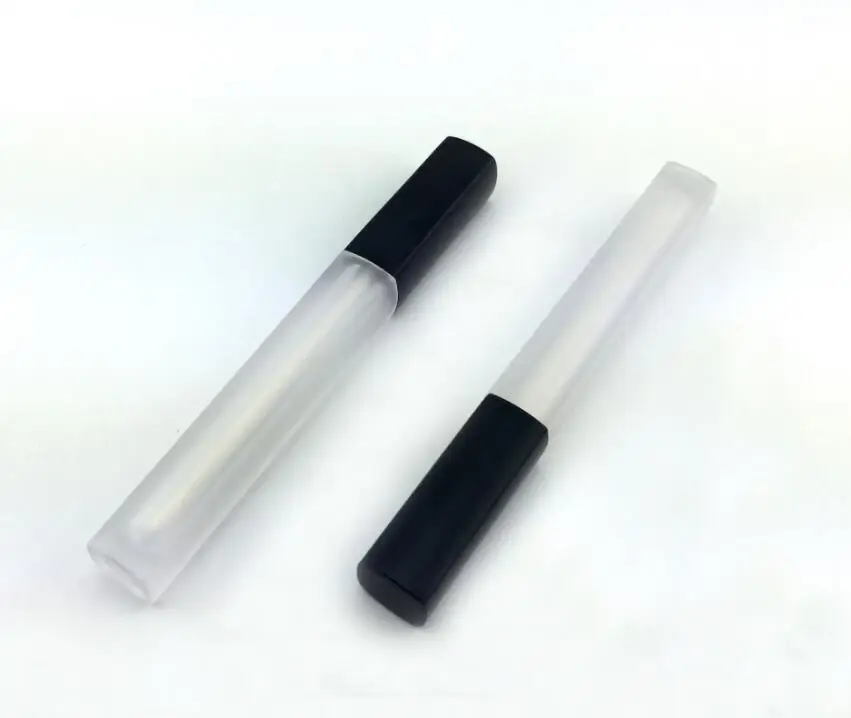 2017 New 200pcs 4 ml empty clear lip gloss containers square shape cap, 4 ml empty lip gloss tube