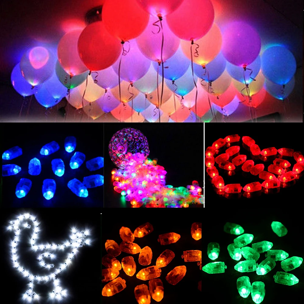 10 Pcs Mini LED Balon Lampu Tinggi Kecerahan Cahaya Flash Balon Lampu Lentera Ulang Tahun Pesta Pernikahan Dekorasi Natal