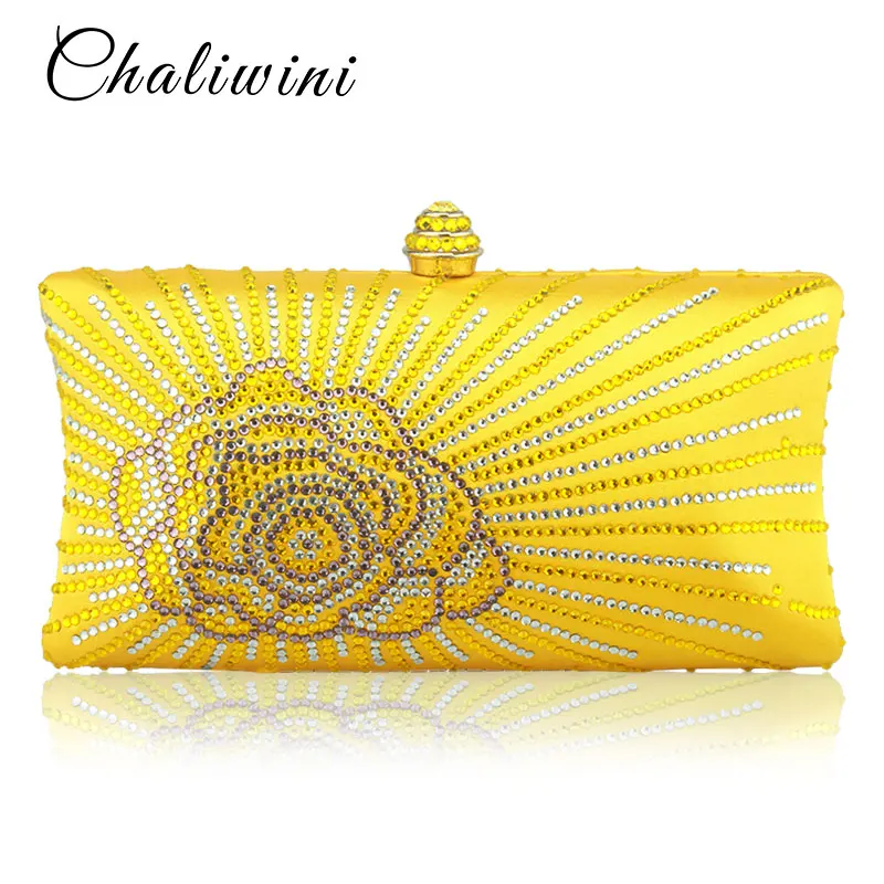 Wholesale Flap Crystal Floral Women Evening Clutch Bag India Toiletry Bag Wallet Designer Lady Bags 2019 Handbags Wedding Purse