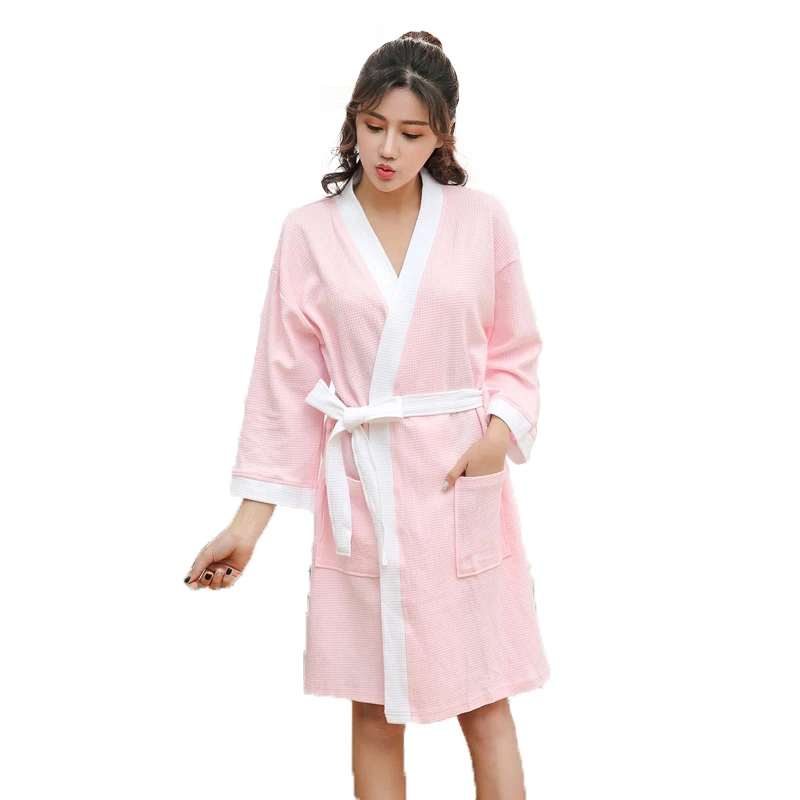 Women Bathrobe Wedding Party Robe Sexy Kimono Robe Cotton Soft Bride Pajamas Solid Robes Girls Bathrobes Nursing Robes Summer