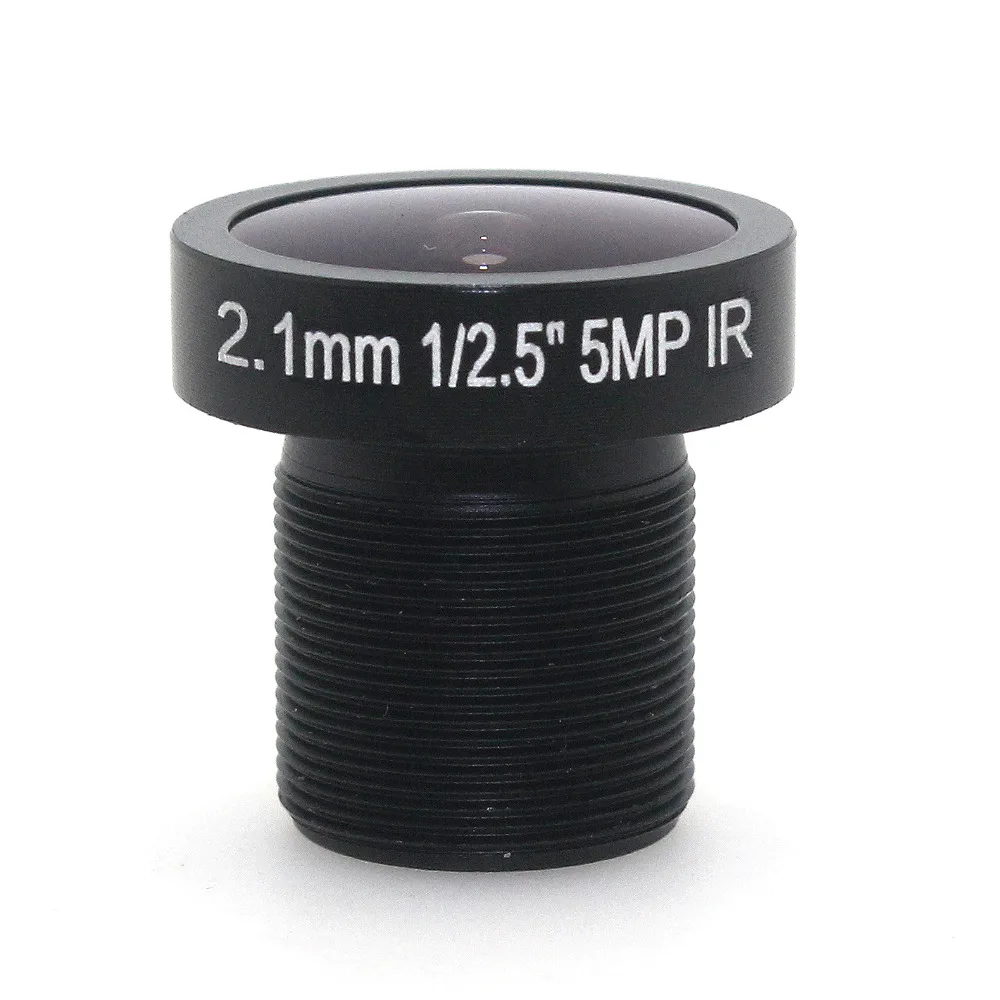 100pcs 2.1mm 5MP Fisheye Lens CCTV Camera Lens 155D Compatible Wide Angle Panoramic CCTV Lens For HD IP Camera M12 Mount