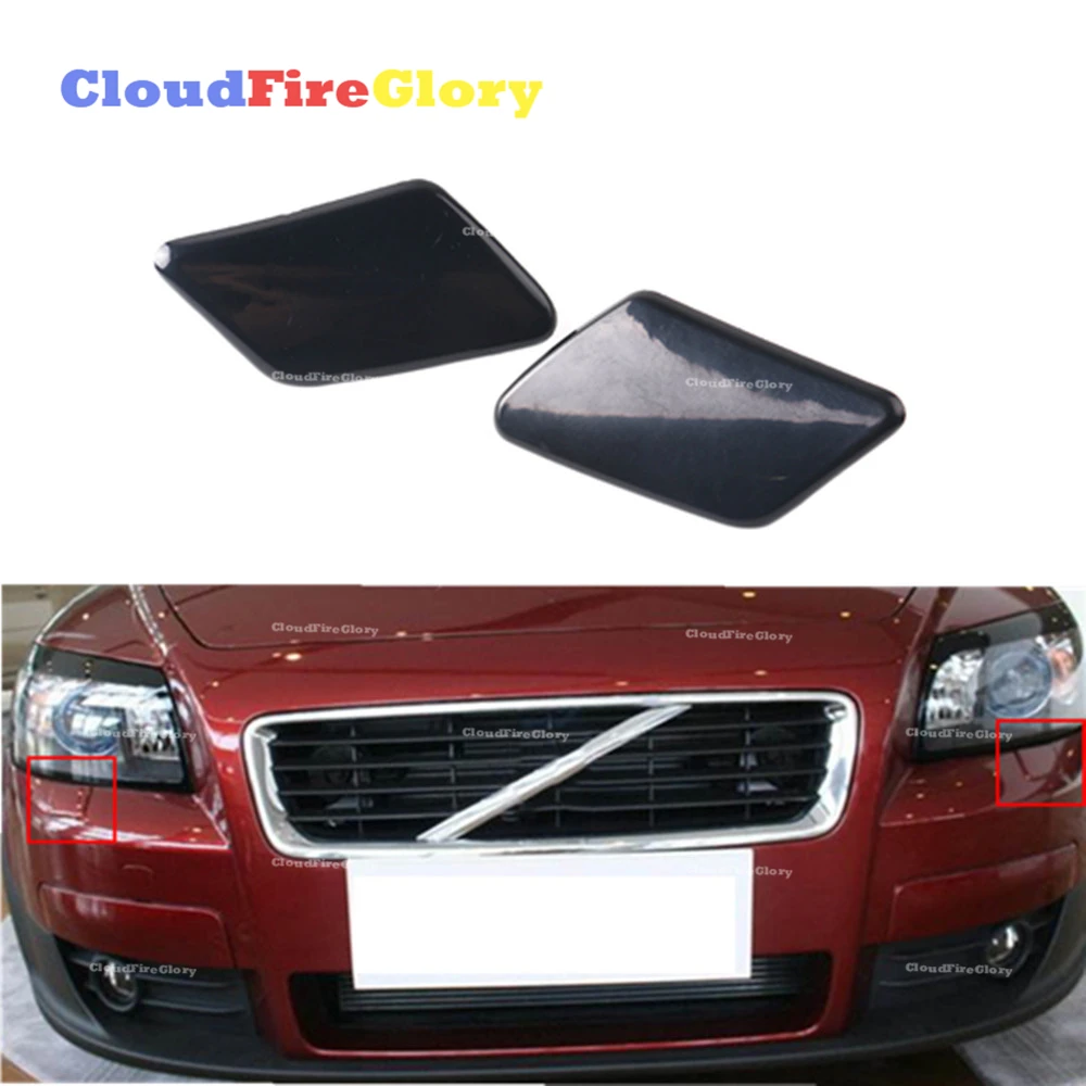 

CloudFireGlory для Volvo C30 2008-2010 Левая Правая пара передний бампер крышка сопла омывателя фар Неокрашенная 39876478 39876479