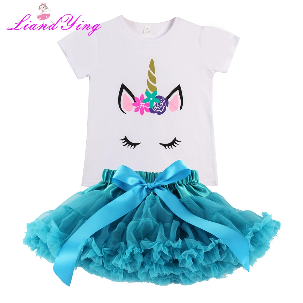 

Girls Clothes Sets Summer Tracksuit For Kids Sport Suits T-shirt+Tutu Skirt Children Clothing Girls Sets 3 4 5 6 7 8 Years