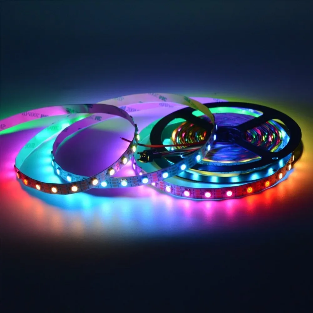 WS2812B 5050 RGB LED Strip 5M 150 300 Leds 144 30 60 LED/M Individual Addressable 5V