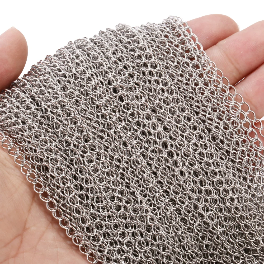 10 meters width 3.6MM Gold Silver Stainless Steel Necklace Extended Chain Link Chains Jewelry Accessories