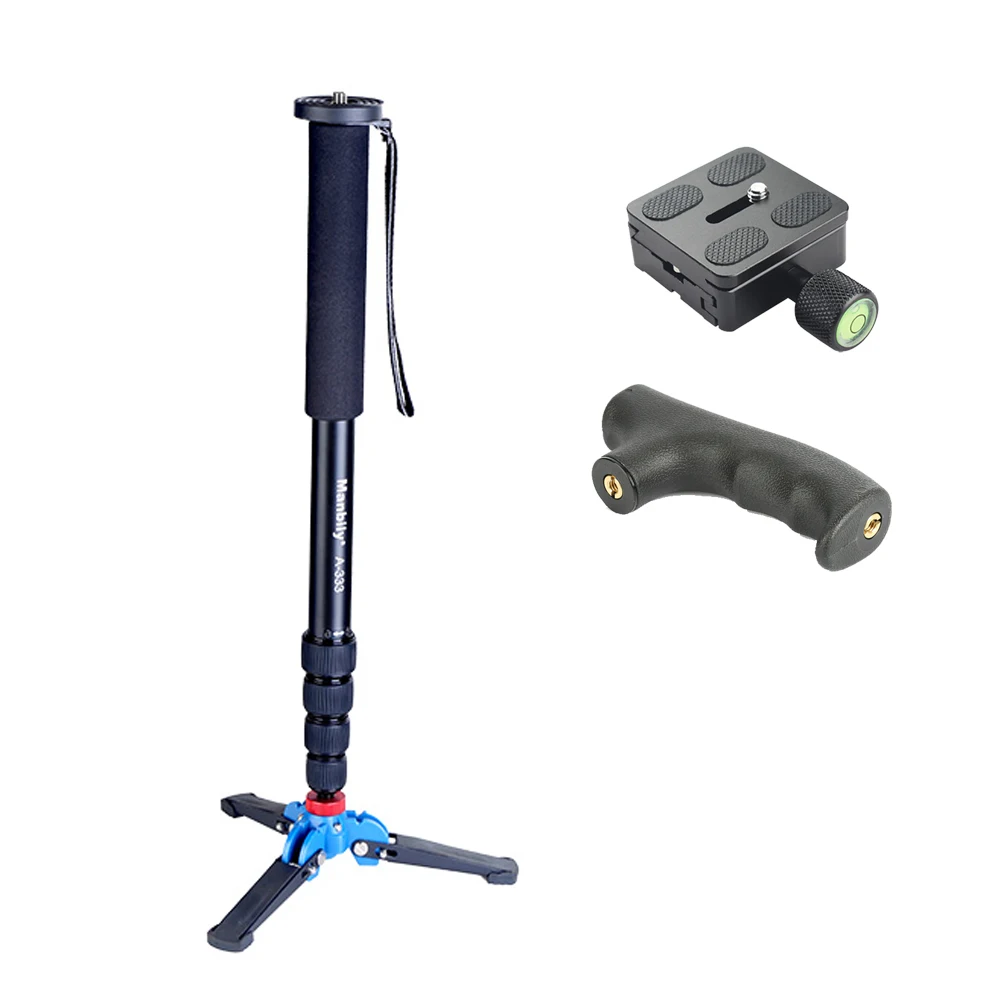 Manbily A-333 كاميرا احترافية محمولة من الألومنيوم مكونة من 5 أقسام Monopod DSLR Monopod لكاميرات Canon Nikon Sony DSLR DV
